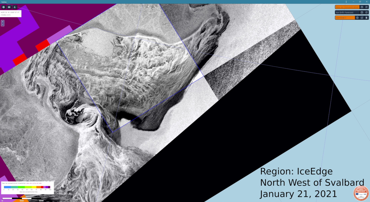 Winter conditions, ice edge north-west of Svalbard