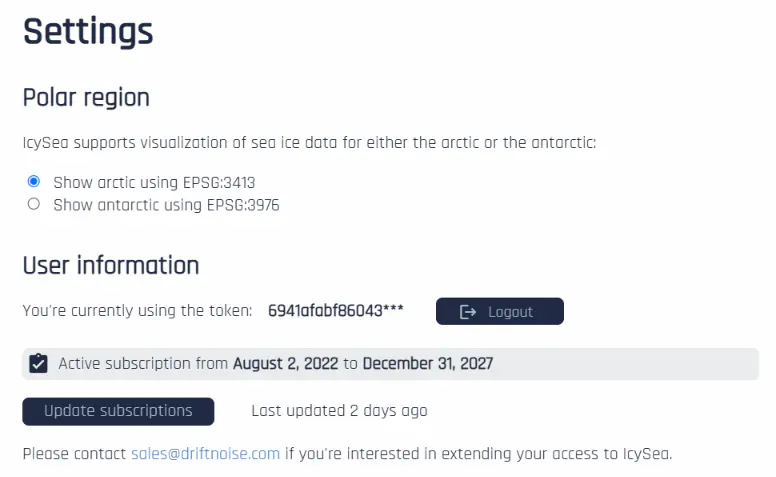 Screenshot of settings dialog