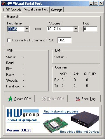 HW VSP3 connection settings