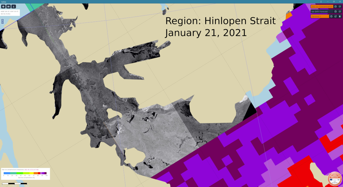 Winter conditions, Hinlopen Strait